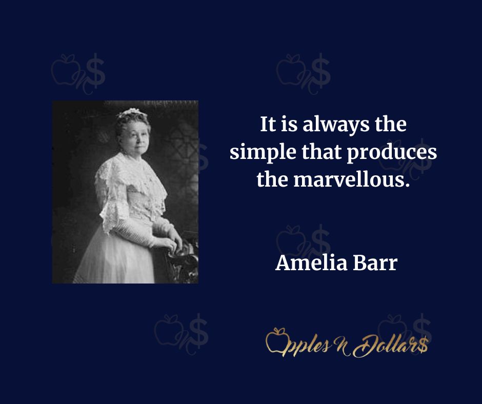 applesndollars's tweet photo. It is always the simple that produces the marvellous. - Amelia Barr
 
Follow Apples N Dollars for exciting content!

#dailymotivation
#inspiration 
#dailymotivation
#inspiration 
#applesndollarsdailymotivation
#simplicityquotes
#produces
#marvellous https://t.co/iijds78mfN