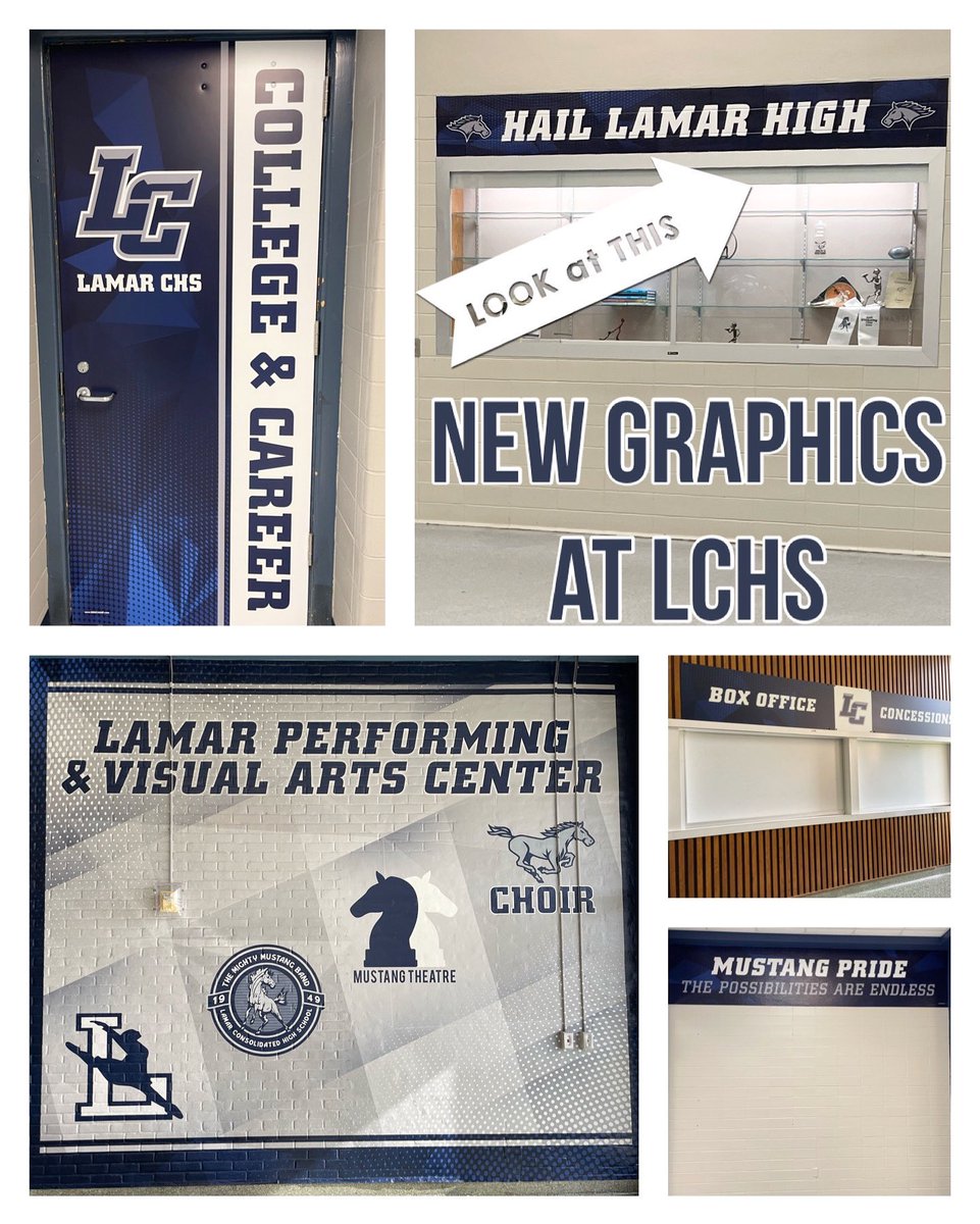 Look at this! Lamar has added some new graphics and they look Lamarvelous 😍💙⭐️🐴 Can’t wait for our Mustangs to see them! #BlueStampede