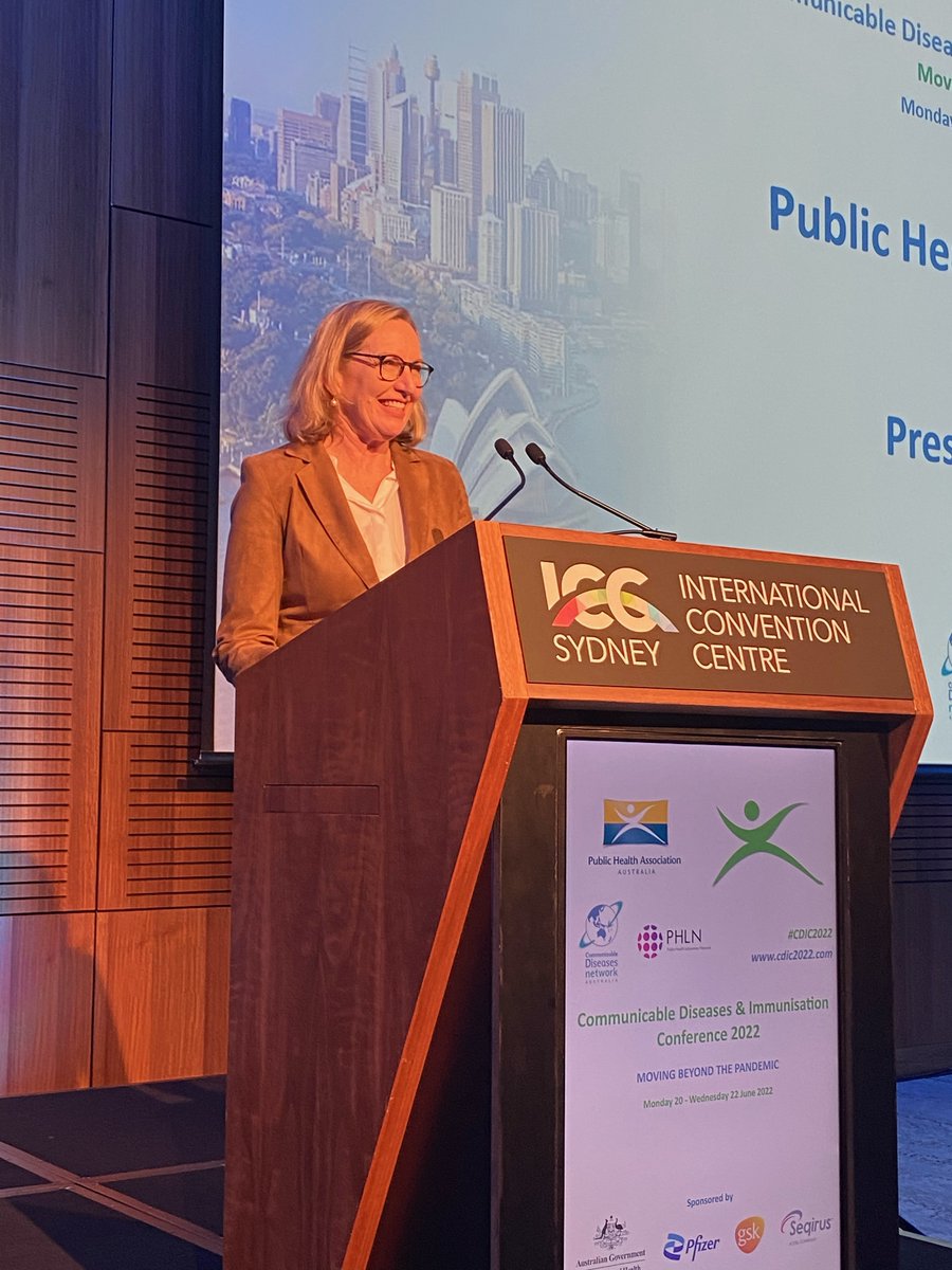 NCIRS's tweet photo. Congratulations to our Director, Professor Kristine Macartney, for receiving the PHAA President's Award in recognition of her outstanding contributions to #publichealth. Kristine and her co-chair @KirkMartyn were both recognised for their efforts towards organising the #CDIC2022 https://t.co/TqUYqJEdej