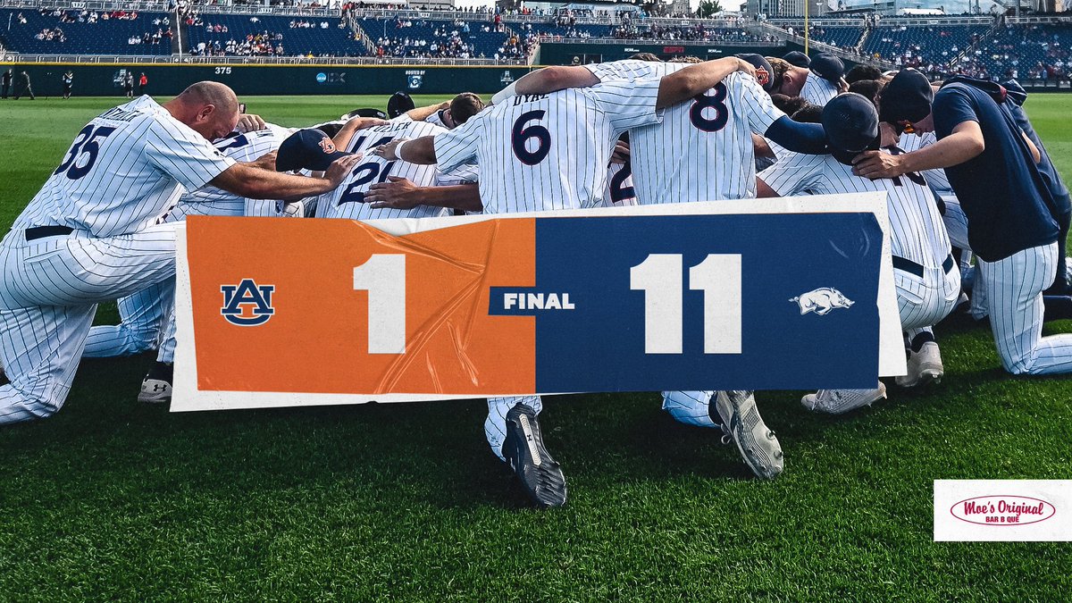 AuburnBaseball's tweet photo. That’ll do it for a historic season.

#WarEagle | #MCWS https://t.co/xxIWaWDX7O