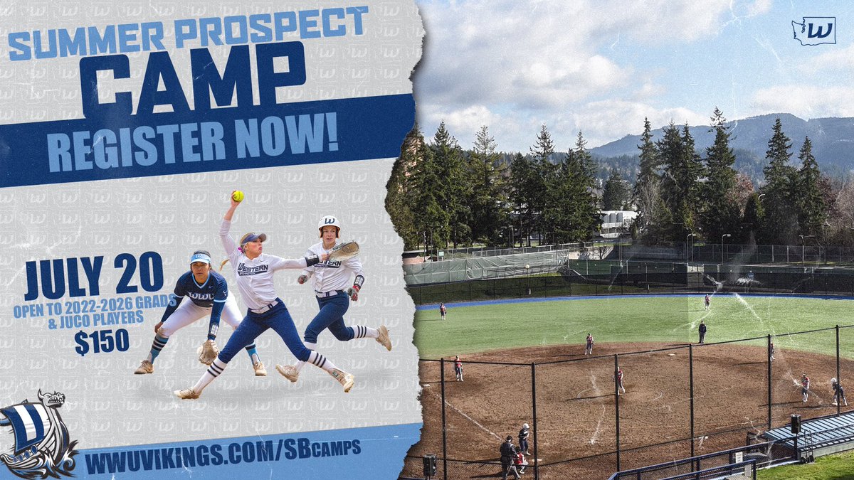 WWU_Softball's tweet photo. ✅ Get better 
✅ Have fun 
✅ Showcase your skills

Come hang out with your favorite WWU Softball players and coaches this summer at our Prospect Camp Wednesday July 20th!

Open to all high school and JUCO softball players.

More info and registration 👉 https://t.co/dqPA6dcGCp https://t.co/RNxK4gxj0T