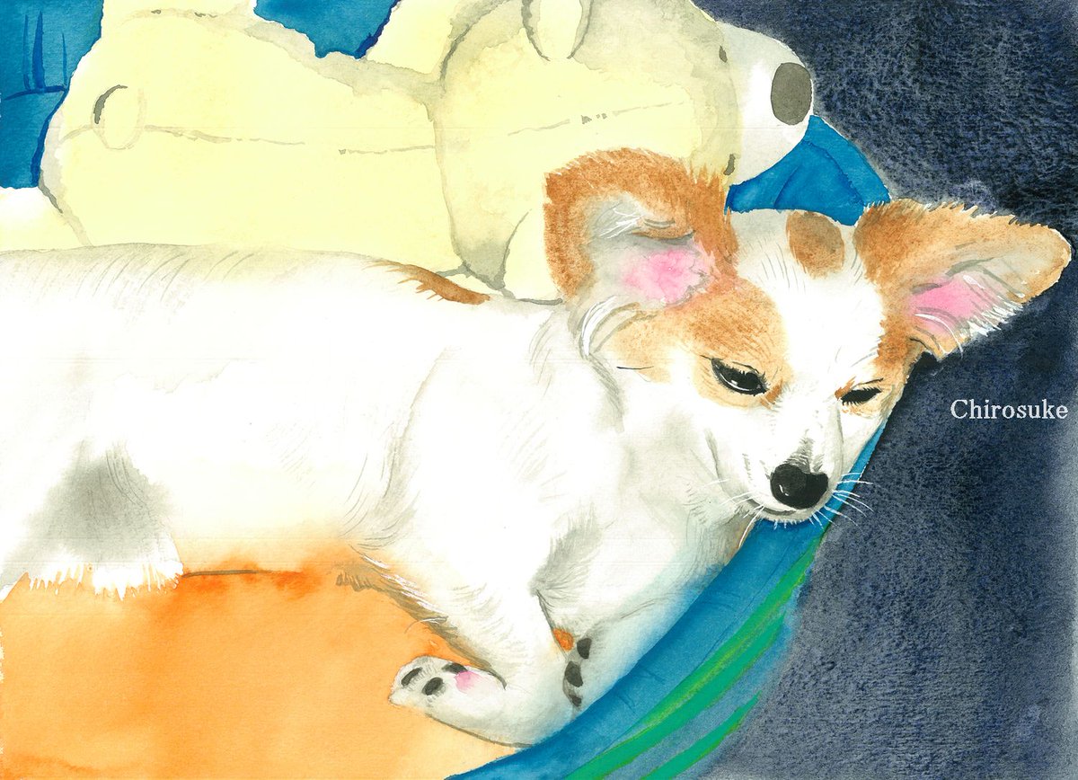 no humans dog animal focus leash animal traditional media painting (medium)  illustration images