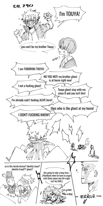 when you have a Ghost Touya? VS Dabi aka. burn Touya ver. REVEAL [ch.290] 