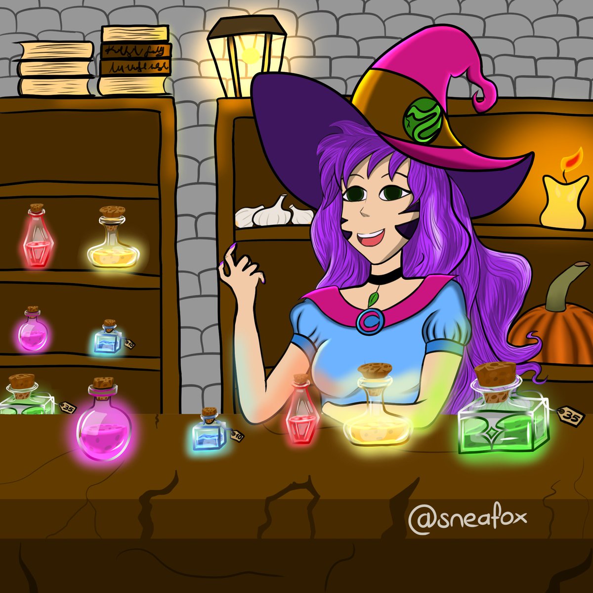 sneafox's tweet photo. İlk defa yeniden çizmeyi denedim. Sağdakini yaklaşık iki yıl önce çizmiştim. 🧙🏼‍♀️💜🌙🕯️

#witch #potion #illustration https://t.co/cdwsMqGQgo