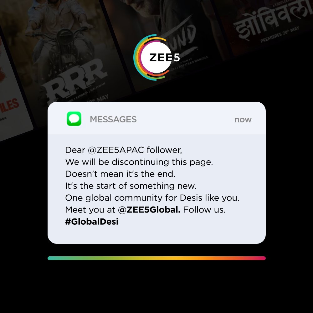 You’re not alone. ​

There are millions like you and all of them are on @ZEE5Global 

#GlobalDesi​ | #ZEE5Global