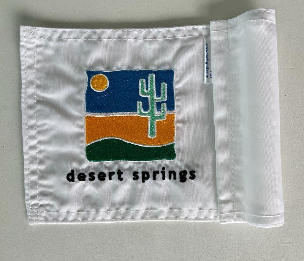 PolaceGolf's tweet photo. Muchas gracias @desertspringsresort (Almería), por pedirnos estas espectaculares banderas de green y puttin green, con el logo bordado a doble cara, fabricadas por @tacitgolfofficial . @PolaceGolf  #golf #golfspain⛳️ #golfflags #greenkeeper #greatproducts #golfcourse #casaclub https://t.co/8c7nPvGrte