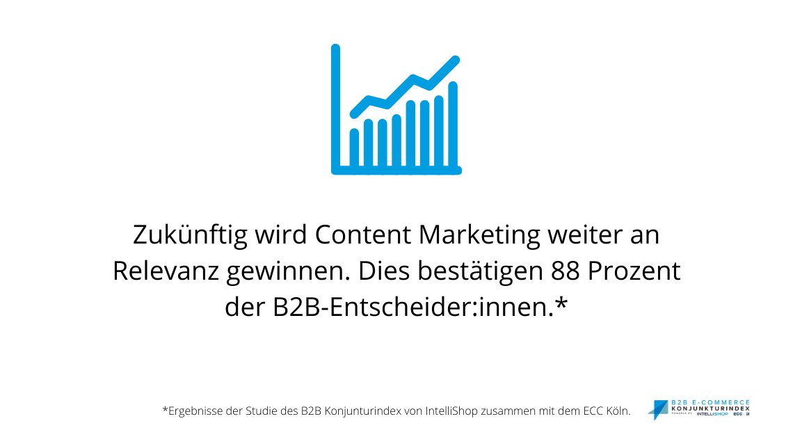 IntelliShopAG's tweet photo. Content Marketing ist längst im B2B-Handel angekommen und wird dort zukünftig weiter an Relevanz gewinnen 📈 Wie ist Ihre Meinung dazu? 🤔

Alle weiteren Ergebnisse finden Sie in der B2BKix Studie ➡️ https://t.co/HEJtWf03K8
#b2bcontentmarketing #b2becommerce #b2bmarketing https://t.co/R6NCl2jbML