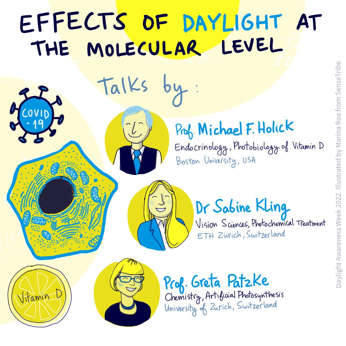Why do we feel good when we expose ourselves to #sunlight? And what role does it play in chemical reactions? Get answers to these questions in the recording of the third session of the #DaylightWeek 2022. It is now available! Watch the full video here: bit.ly/3zRbYo7