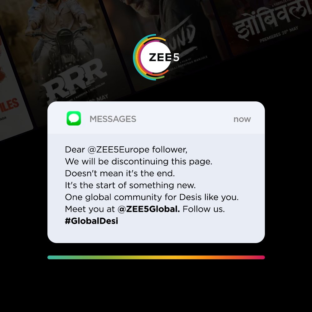 You’re not alone. ​

There are millions like you and all of them are on @ZEE5Global 

#GlobalDesi​ | #ZEE5Global