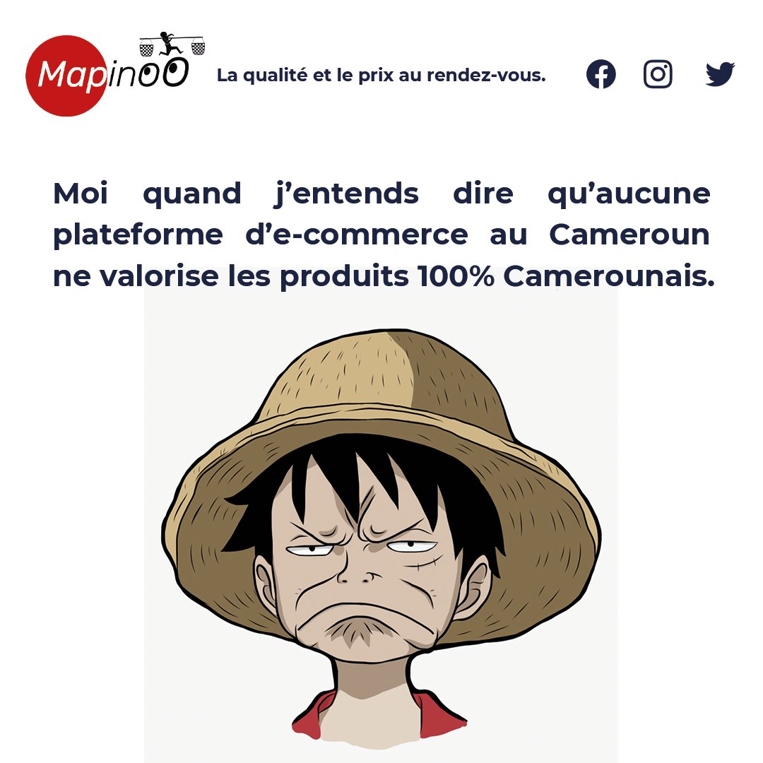 Mapinoo4's tweet photo. Hello les map's.
Combien de fois avez vous déjà entendu dire que les plateformes de e-commerce ne propose pas des produits 💯 made in Cameroun ?
#Mapinoo https://t.co/uE5Wl2E49n