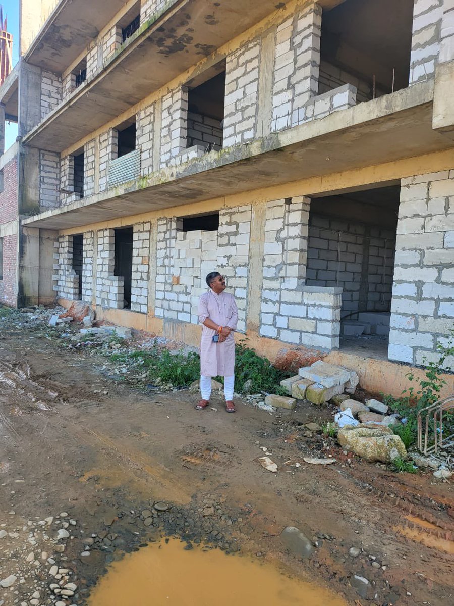 KonthoujamG's tweet photo. Some Glimpses from the inspection of the ongoing construction of National Sports University. https://t.co/yz44UC9j6F