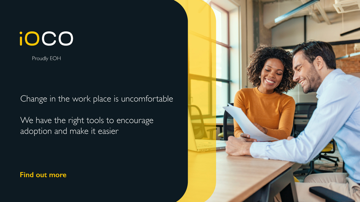 iOCO_Tech's tweet image. Videos are one of the most powerful change management tools. We have a couple of tricks up our sleeve to help your people change the way they work. 

Watch our video - ow.ly/2rMr50JzRJQ   

#Learningmanagementtools #changemanagement #adoptchange