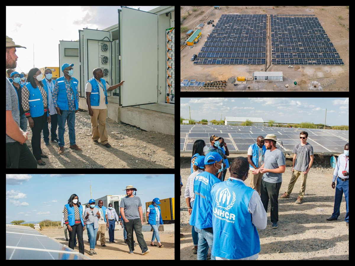 Great partnership with <a href="/Refugees/">UNHCR, the UN Refugee Agency</a>! We are glad to welcome #UNHCR Rep to #Kenya <a href="/BurenCaroline/">Caroline Van Buren</a> on her visit to #Kalobeyei! Her tour of a #solar mini grid powering #refugee homes &amp; businesses shows the partnership with <a href="/giz_gmbh/">GIZ</a> and <a href="/RenewviaEnergy/">Renewvia Energy Corp</a> in ensuring #CleanEnergy for all!