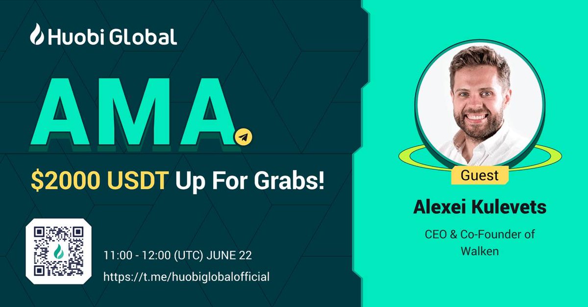 LionGanesh3's tweet photo. AMA with the CEO of walken is going to be conducted on huobi global official telegram group

Link: https://t.co/tvoUjkBYMt

Date &amp; time: June22, 11:00-12:00 (UTC)

#HuobiGlobal #askmeanything https://t.co/7BJlWgNbJ7