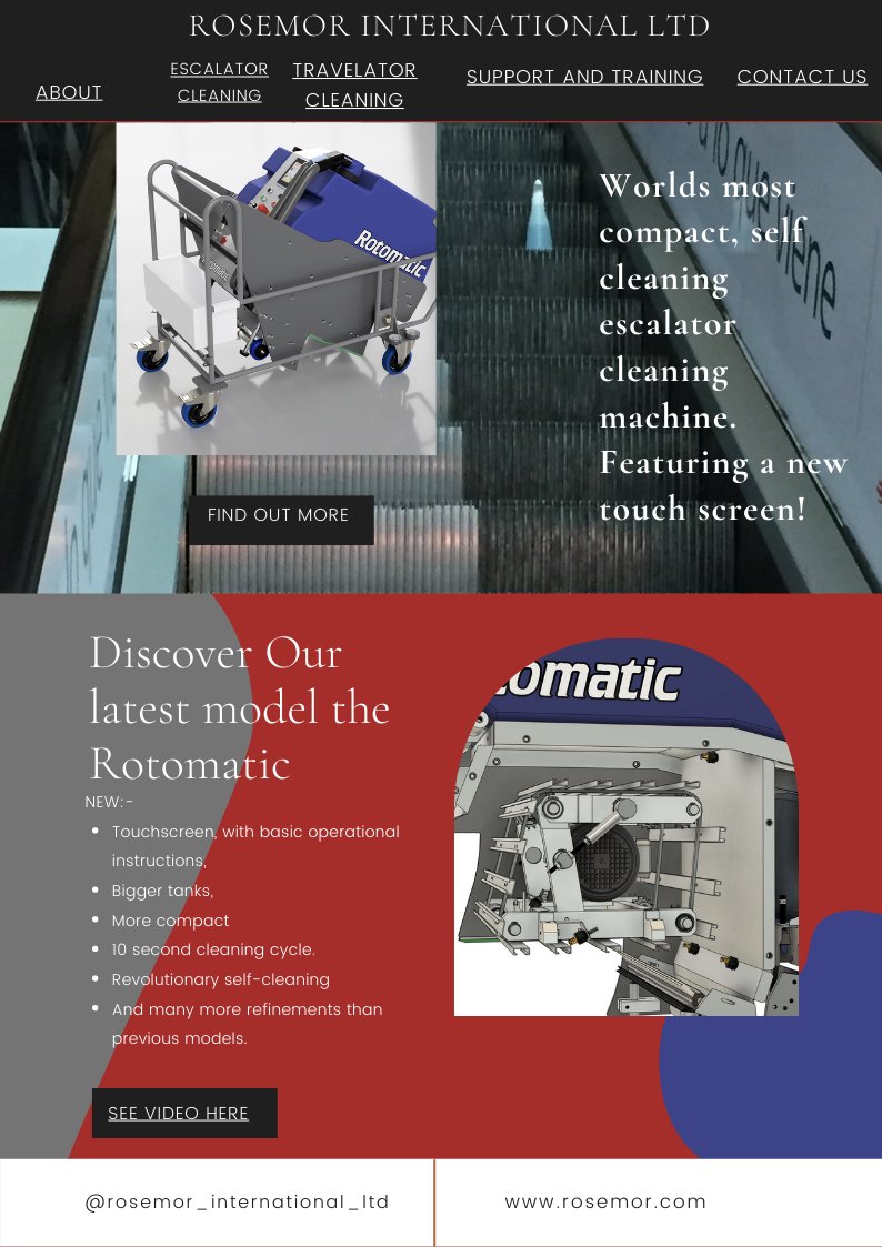 The cleaning industries first self cleaning escalator cleaning machine. Cutting down operator time, labour costs, machine maintenance costs and ensuring sparkling results every time!
#escalatorcleaning #cleanescalators #cleanerescalators #escalators #rosemor #rotomac #rotomatic