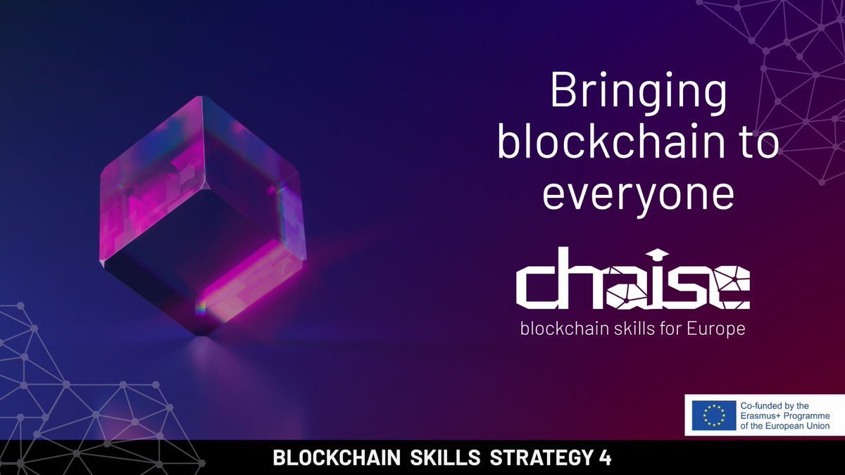 #BlockchainSkills go beyond technological skills.
The <a href="/CHAISE_EU/">Blockchain Skills for Europe</a> 🇪🇺 Blockchain Skills Strategy calls for a large awareness raising campaign to provide companies &amp; citizens with information &amp; guidelines on the use of #Blockchain

📰Read the strategy here: bit.ly/3HFRj8F