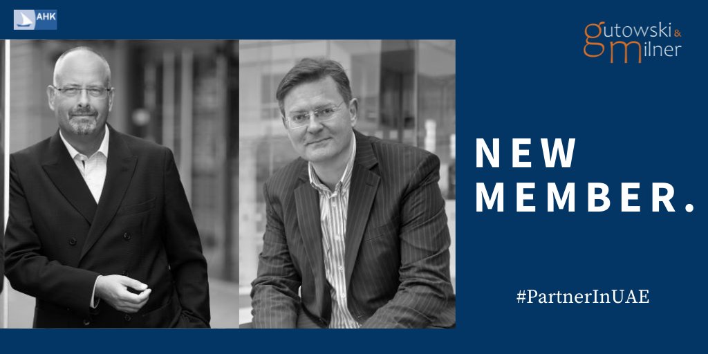 AHKuae's tweet photo. A warm welcome to our #NewMember @gutowskimilner, your result-focused, action-oriented #BusinessStrategy Partner.
g&amp;m offers the optimum mix of strategic expertise and delivery experience to help pursue a successful development. #PartnerInUAE
https://t.co/kUL5XWWeYa https://t.co/6tLG1Q8HVT