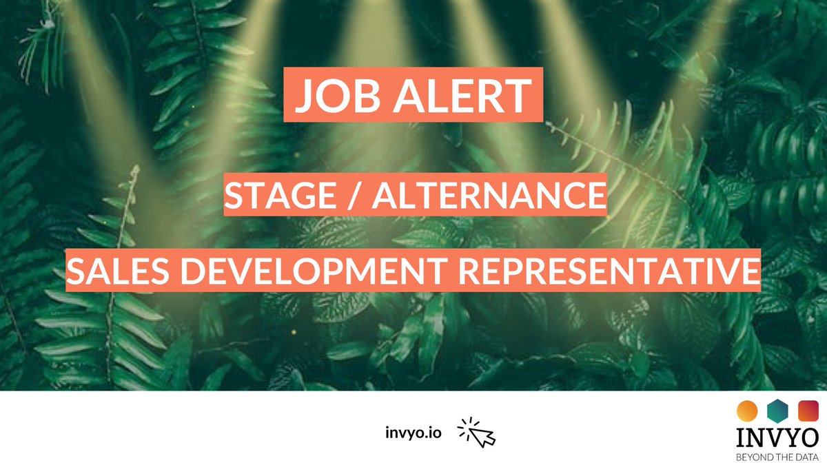 [🚨Job Alert 🚨]
INVYO cherche des renforts alternance Sales Development Representative !
Pour en savoir plus et aller voir la fiche de poste!
hubs.la/Q01fbXZD0
#INVYO #DATA #sales #tech #recrutement #stage #alternance #offre #emploi #commerce #IA #offreemploi #postbac #job
