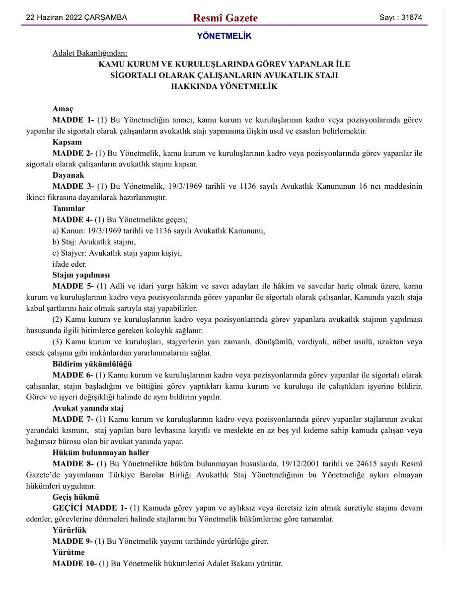 Neresinden tutsanız elinizde kalan bir yönetmelik #naylonstaj