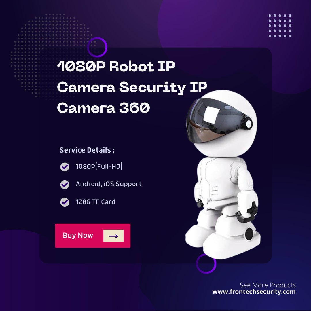 FrontechSecuri1's tweet photo. 1080P Robot IP Camera Security Camera 360 ° WiFi Wireless 2MP CCTV Camera Smart Home Video Surveillance P2P Hidden #babymonitor wifi cctv camera Visit our website &amp; check out now! -https://t.co/M7xQGDqysD

#robot #ipcamera #360 #wireless #security #camera https://t.co/l7svn5ERUF