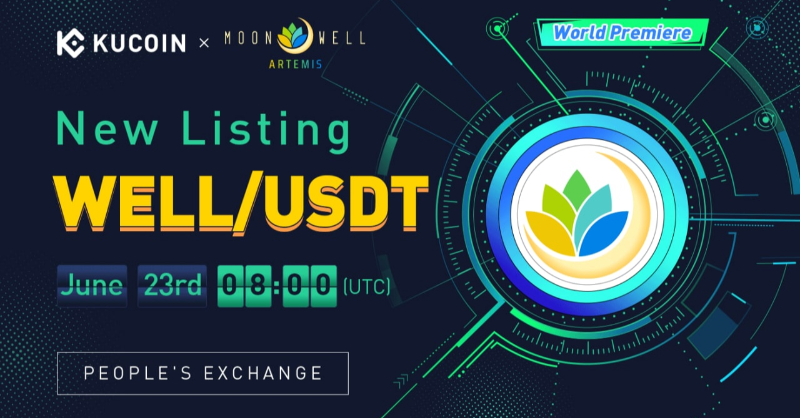 kucoincom's tweet photo. 💥 World Premiere 💥

Moonwell $WELL @MoonwellDeFi gets listed on #KuCoin! 

💎 Pair: WELL/USDT

💎 Trading will start at 08:00 AM on June 23, 2022 (UTC)

#DeFi #Lending #Staking