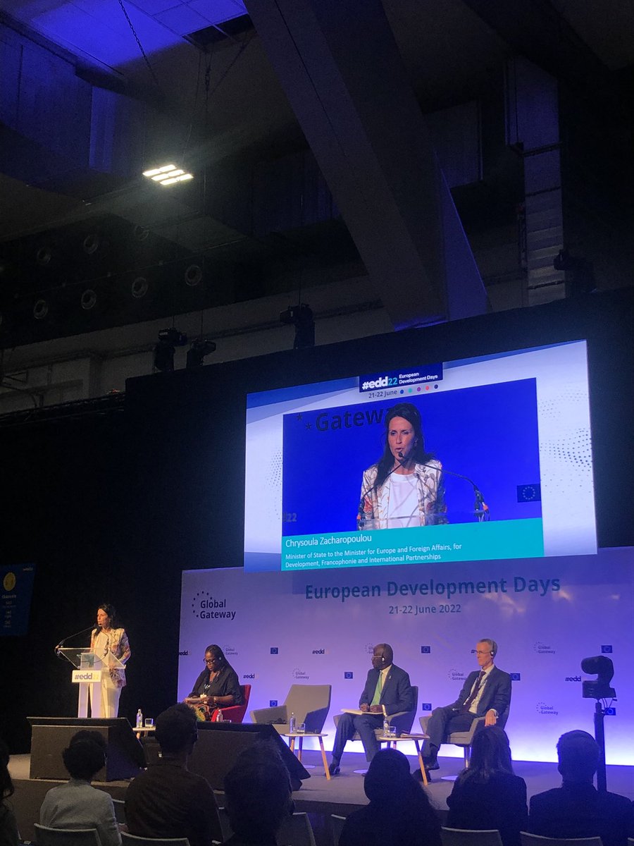 LisaVerriere's tweet photo. #EDD2 day 2 👍🏼 Starting with the high level panel on food security, with @CZacharopoulou 🇫🇷 highlighting the #FARM initiative 🇪🇺 #TeamEurope #GlobalGateway https://t.co/pRxiJMbmJS