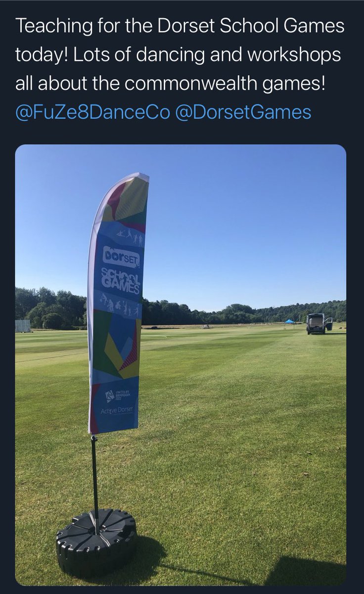 FuZe8DanceCo's tweet photo. ⭐️FuZe8 Dance artist Christina is leading the Dorset School games opening ceremony plus a full day of dance workshops. Have an awesome day! @SGO_Bournemouth @DMoodySport @DorsetGames #inspire #collborate #teamwork ☀️☀️ https://t.co/kcz0ZWKxI9