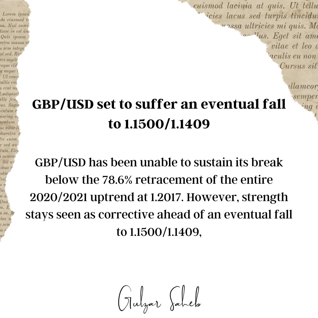 ForexSaheb's tweet photo. GBP/USD set to suffer an eventual fall to 1.1500/1.1409

#forex #bitcoin #forextrader #trading #forextrading #money #forexsignals #cryptocurrency #trader #investment #crypto #forexlifestyle #investing #business #entrepreneur #invest #binaryoptions #blockchain #forexmarket https://t.co/I9Z9BjnlPb