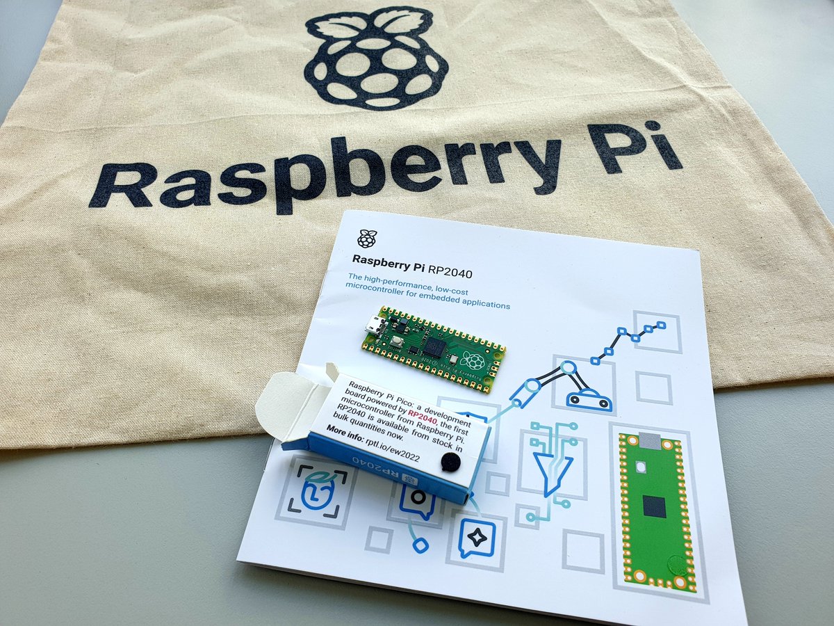 Neolker's tweet image. A gift from my colleague who attended #EmbeddedWorld2022 #EW22
Thanks @Raspberry_Pi for the #RaspberryPiPico