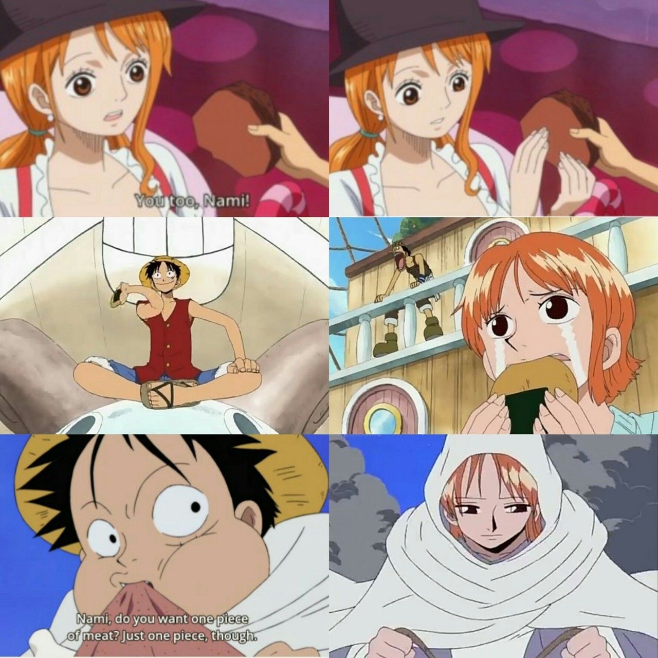 X 上的daily lunami 👒🍊：「just luffy taking care of nami when she