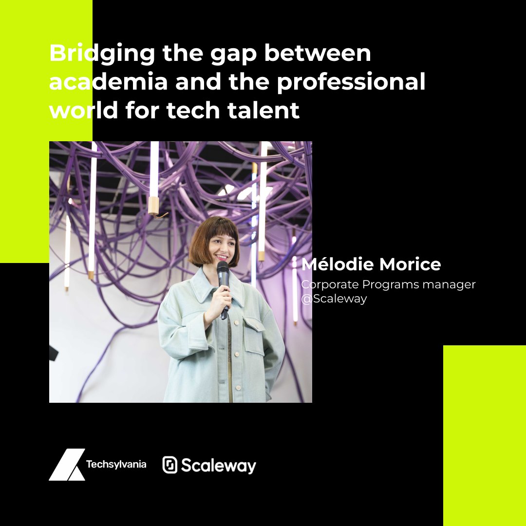 techsylvania's tweet photo. Bridging the gap between academia and the professional world for tech talent with Melodie Morice from @Scaleway! Will you be at 𝐓𝐞𝐜𝐡𝐬𝐲𝐥𝐯𝐚𝐧𝐢𝐚? 🌎
#Workshops #TechsylvaniaWorkshops #TechnicalWorkshops #Techsylvania2022 #Techsylvania https://t.co/iORxA7e7m6