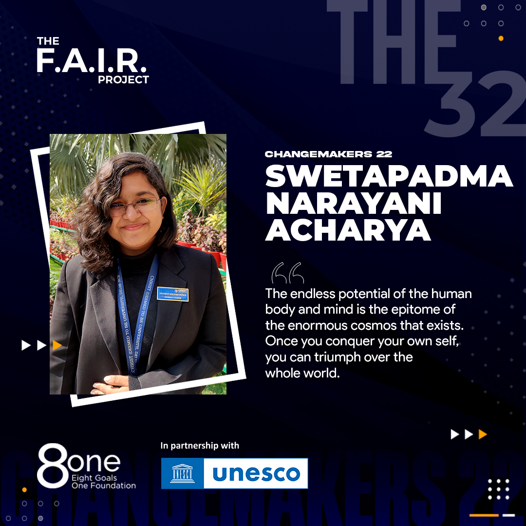 8onefair's tweet photo. Swetapadma is from Bhubaneshwar &amp; takes great pride in her name, which resembles the rich cultural history of Odisha. As a Psychology student, she yearns to learn what motivates the actions of humans as it is key to bring about substantial change in the world.
#TheFAIRProject2022 https://t.co/x59IDfardR