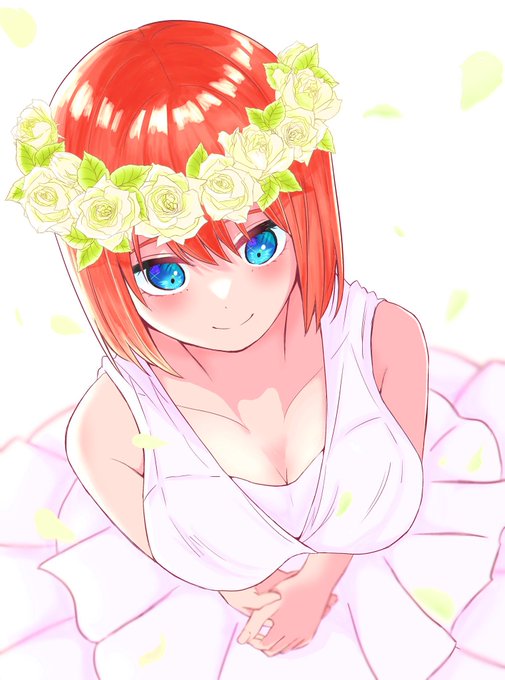 やよいさんがTwitterに投稿した中野四葉(五等分の花嫁)のイラスト。