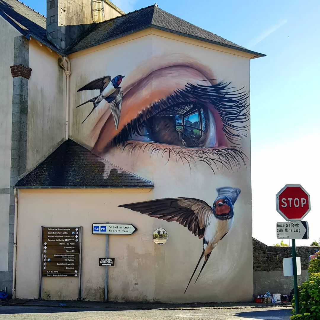 traintoutopia's tweet photo. Street Art by Styler in Henvic, France 🇫🇷 for MX ARTS TOUR https://t.co/LHRoLQ6CnV
