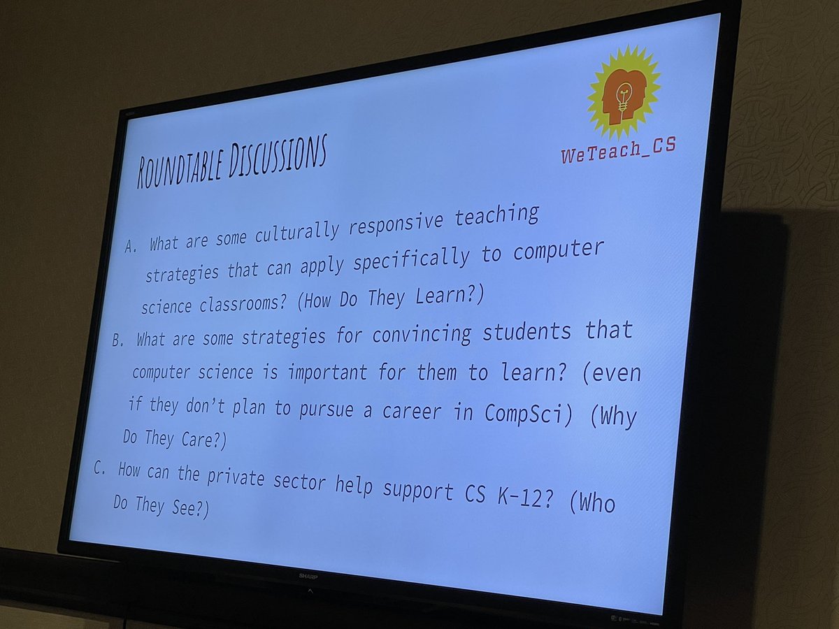 iamshendy_'s tweet photo. News You Can Use🍎🍏🍎🍏 CompSci for the Culture III - Expanding Computer Science Reach to Students of All Backgrounds #WTCS2022 @weteachcs @mathematic_AL @aminmlalani @leolin_bowen @SVicGlass #equity #access #representation #inclusion #exposure #cs4all #cs4tx https://t.co/alDJpibqdt