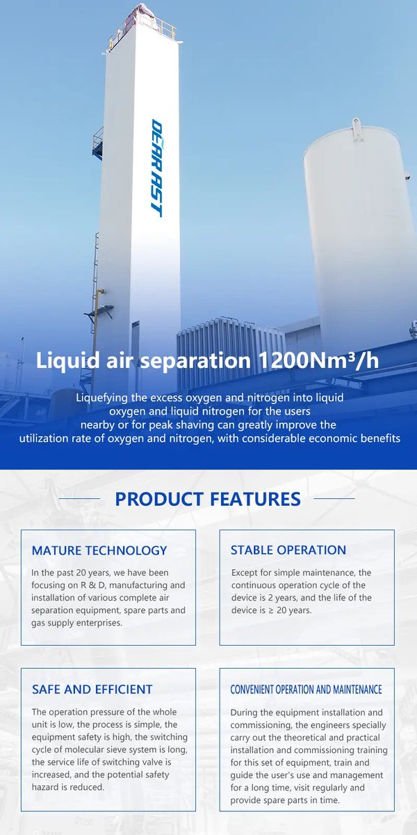 air_dear's tweet image. DEAR Air Separation Liquid air separation equipment 1200Nm³/h

more info on en.dearast.com
or contact us via service@dearast.com
#AirSeparation
#AirSeparationUnit
#NitrogenPlant
#OxygenPlant
#CryogenicPlant
#BiogasPurificationPlant