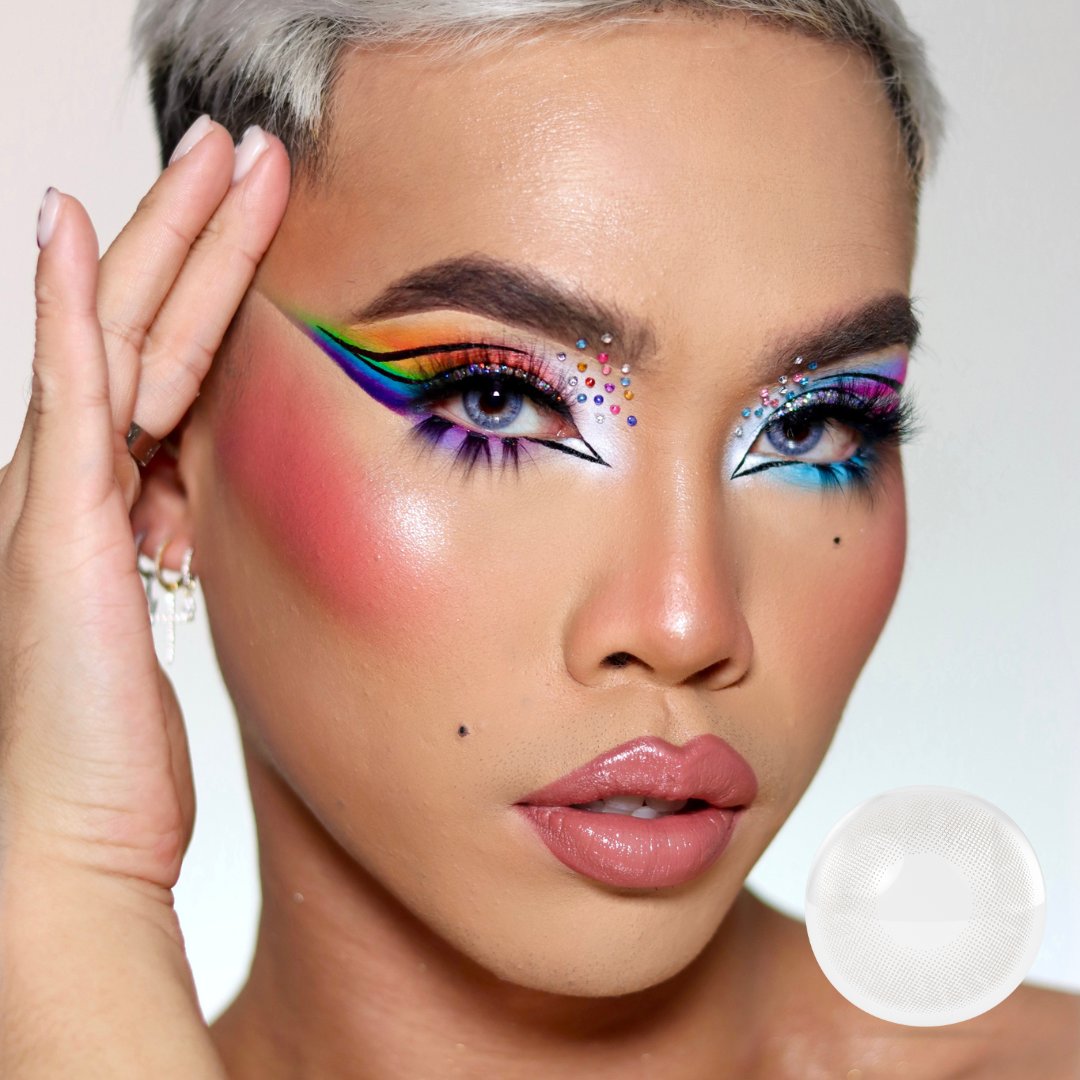 dimplecolor's tweet photo. Celebrating Pride with our fave @danhdoanmua 🏳️‍🌈✨

Obsessed with this look using our Mellow Gray coloured contact lenses ❤️🧡💛💚💙💜

#grayeyes https://t.co/I3tzagCO2A