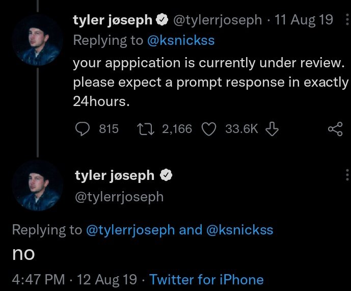 dunmshow's tweet photo. this is really one of the best things tyler did, the man really waited 24 hours to finish his joke 😭😭 https://t.co/3I7qsjkaBd