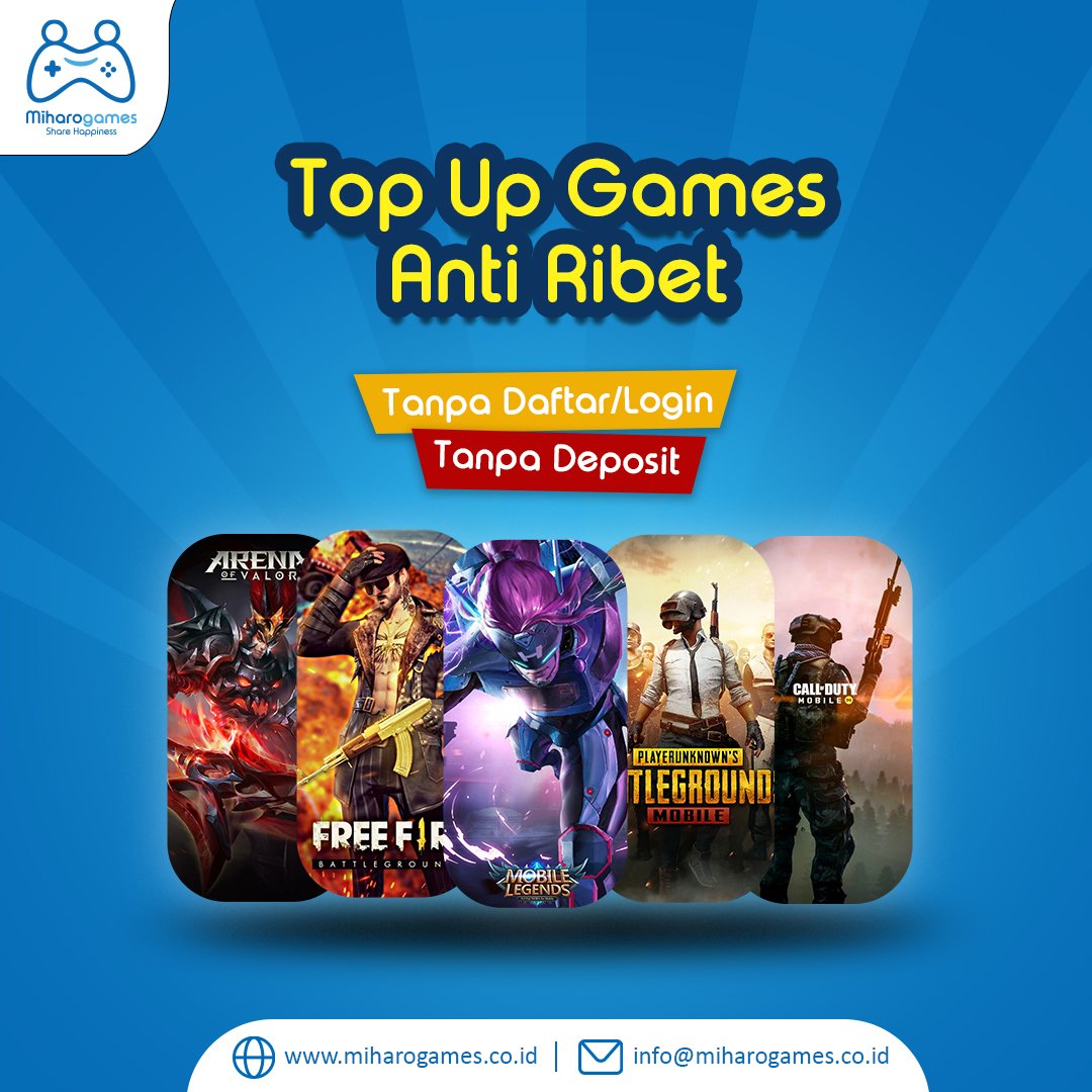 saifulalm's tweet photo. Mau beli voucher game anti ribet-ribet?
@MiharoGames  Di Miharogames #SobatMiharo gak perlu untuk daftar, login ataupun top up dalam melakukan transaksi. https://t.co/JcLc9VdG7j