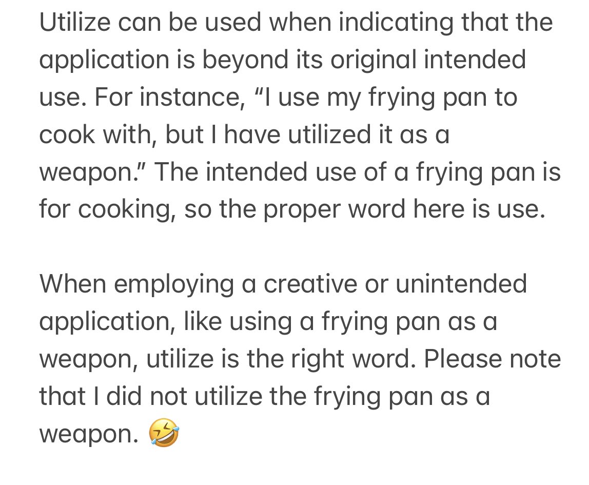In my previous work in PR, I would always opt for the word “use.” Something about the word “utilize” causes me to cringe. 😬
