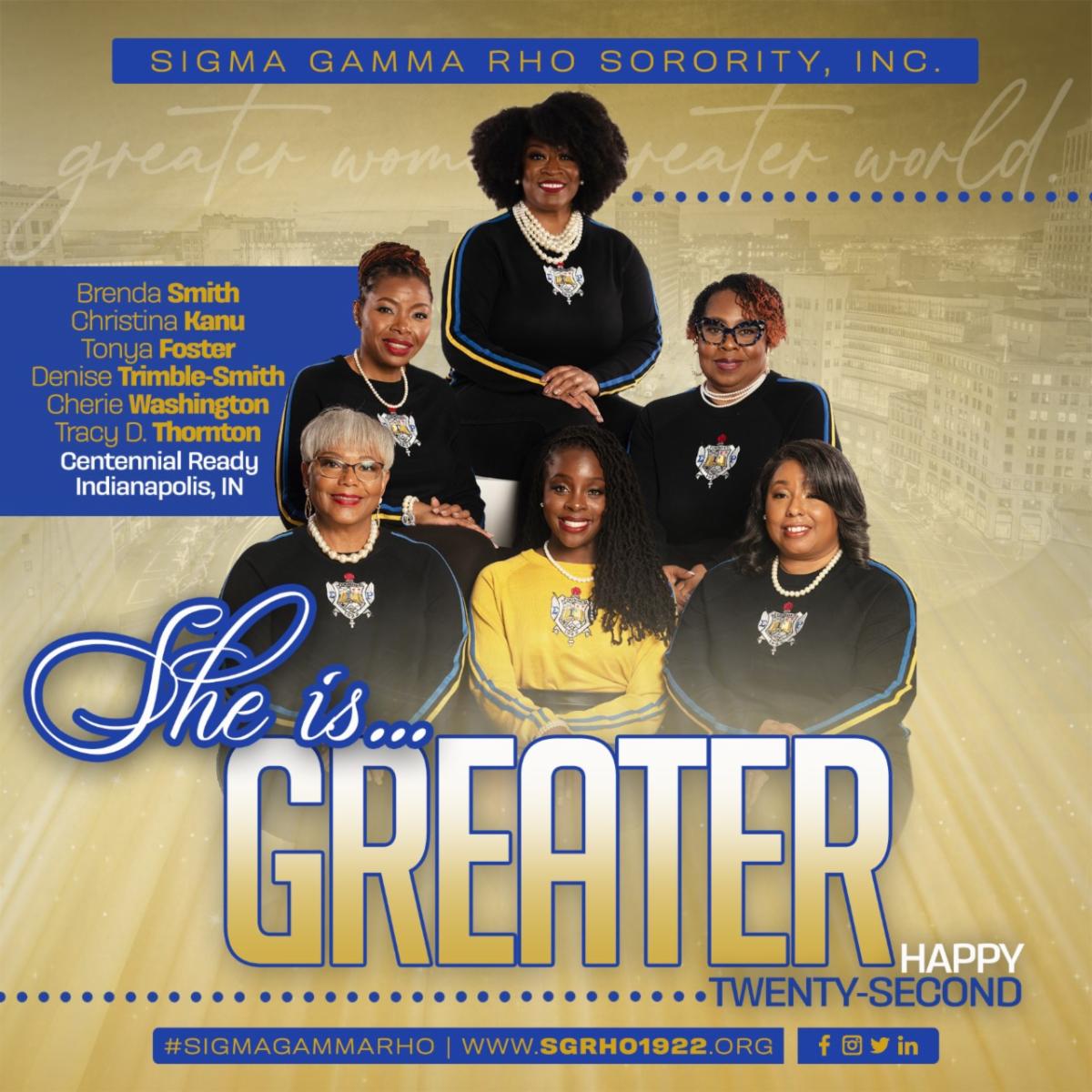 SGRho's tweet photo. A Woman with PURPOSE, VISION, and GOALS......She is Greater!
#SigmaGammaRho #SGRho #SGRho100 #Greater #GreaterWomenGreaterWorld #GWGW #RhoadToCentennial #SheIsGreater https://t.co/BW2WnKDKSh