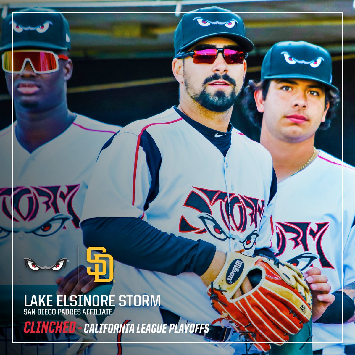 MiLB's tweet photo. Lake Elsinore parlays one of its best offensive performances of the season into a first-half title with a  14-7 victory!

The #Padres prospects claim the Cal League South crown! https://t.co/zQ8eNiHq9h