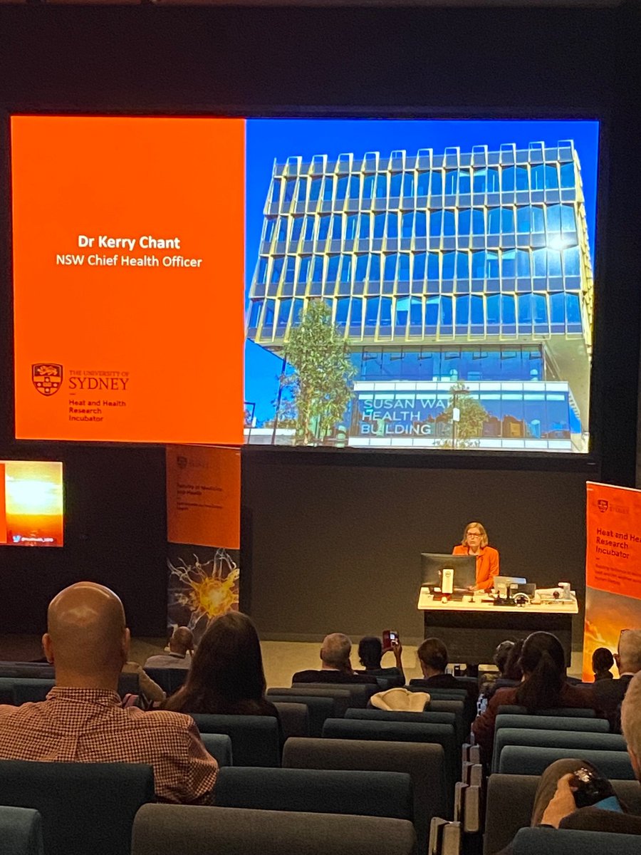 “Adapting to #ClimateChange, using evidence-based practices that mitigate the harmful effects, are critical. I commit @NSWHealth to working with the @HeatHealth_USYD team to address these health challenges.” —Special Guest speaker, @NSWCHO Dr Kerry Chant
