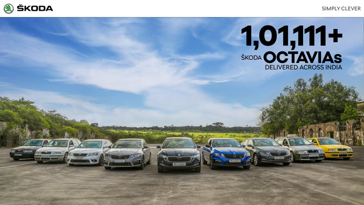 A big thank you to our customers! Your continued support of the #ŠKODAOCTAVIA has helped us cross the 1 Lakh delivery milestone. Its value luxury package of design, technology, comfort, versatility and driving dynamics, has made it a favourite in its category.
#1LakhOCTAVIAStrong