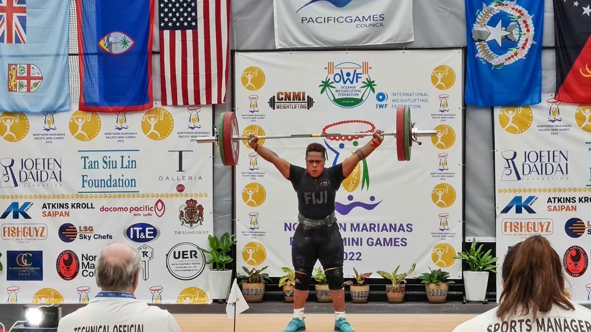 FBC_News's tweet photo. Weightlifter Apolonia Vaivai has marked her return to the sport with Team Fiji’s first gold medal at the Pacific Mini Games in Saipan, Northern Marianas.
 #FBCNews  #FijiNews #Fiji #FijiSports #FBCSports  #PacificMiniGames 
[Source: FASANOC]
More: https://t.co/Z1vlFYvnKC https://t.co/BceM6AXe6a