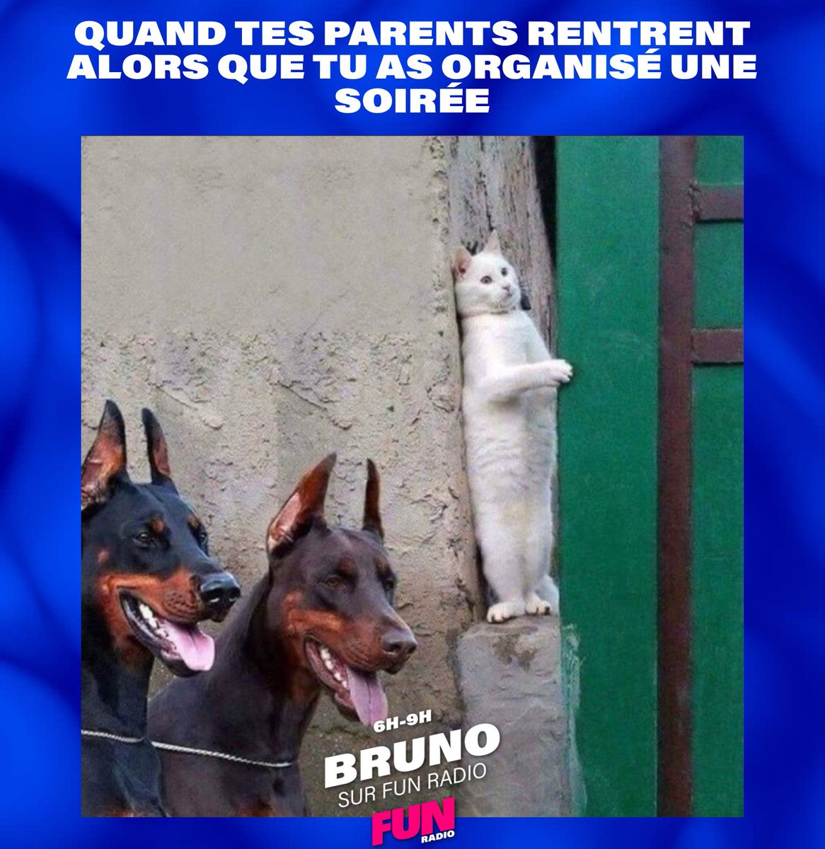 Ça marche aussi quand tu aperçois que le bulletin de notes est dans l’entrée 😂 😬 #BrunoFunRadio