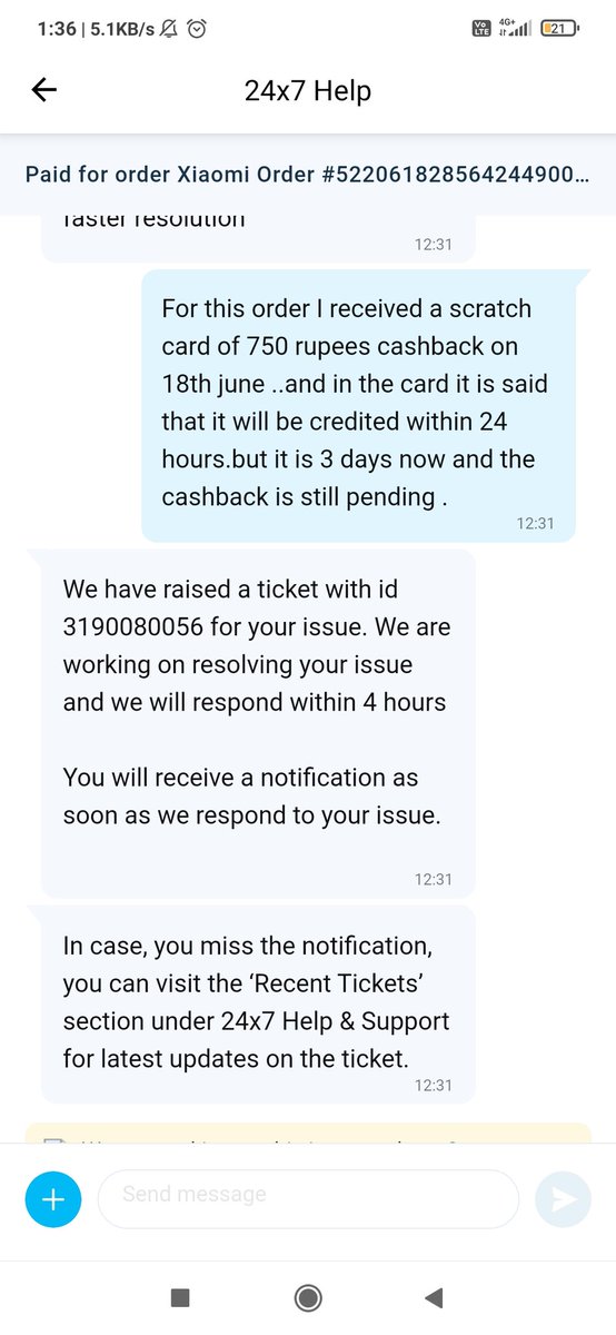 Basantashaw1's tweet photo. @Paytm .worst customer service..I am trying to contact them for last 3 days for my pending cashback..no one is replying Their executive said they can't do anything with cashback related issues ..24*7 support does not work.. https://t.co/inXzWmPacO