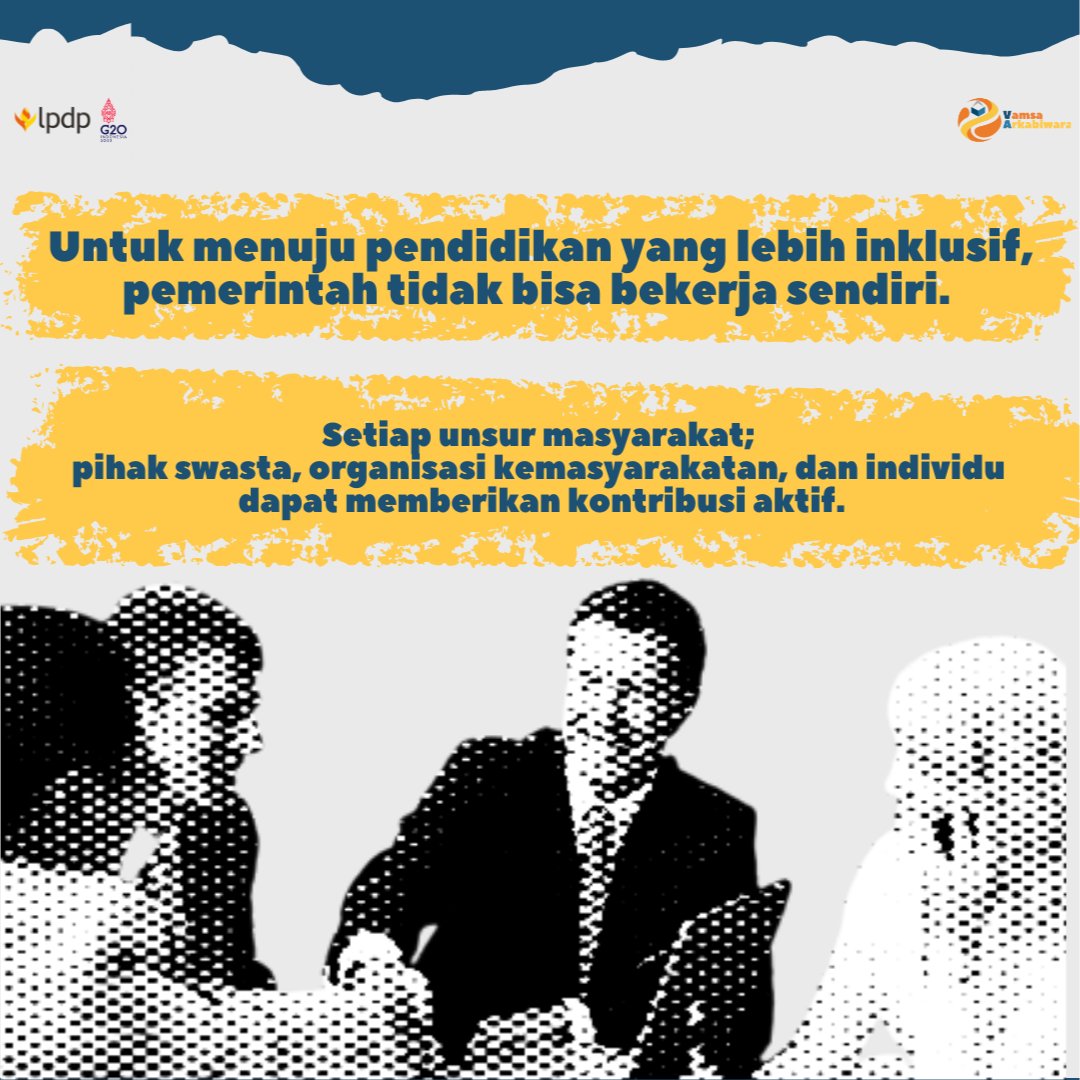 iramayas's tweet photo. Halo sobat Vamsa!

Upaya Indonesia untuk mewujudkan pendidikan inklusif bukan persoalan yang sederhana. Idealnya, kolaborasi dan sinergi antar para pihak sangat diperlukan guna menciptakan praktik baik berupa hadirnya sekolah yang inklusif, termasuk mendorong peran lembaga https://t.co/voWW0dmNWr