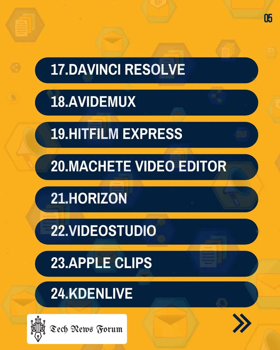 technews_forum's tweet image. Are you searching for the best video editing software platforms?

Here are the best 32 tools that can be the Game Changer for you!!

#VideoEditingSoftware #Video #VideoEditorTools #VideoEditingTools