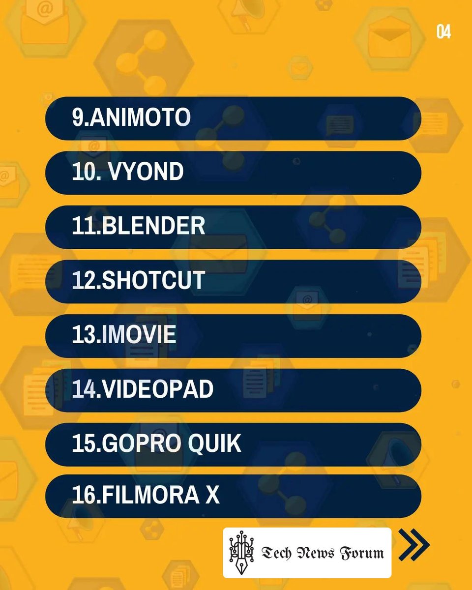 technews_forum's tweet image. Are you searching for the best video editing software platforms?

Here are the best 32 tools that can be the Game Changer for you!!

#VideoEditingSoftware #Video #VideoEditorTools #VideoEditingTools